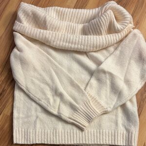 Abercrombie & Fitch Cream Cowl Neck Sweater